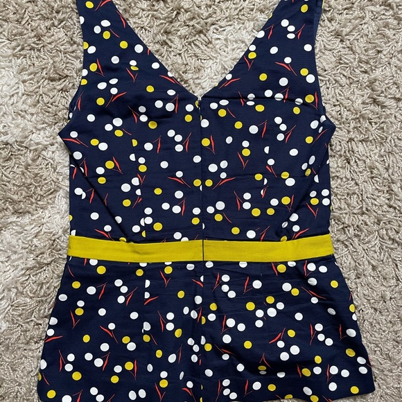 Boden Top Polka Dots V-Neck Cotton - Picture 6 of 14